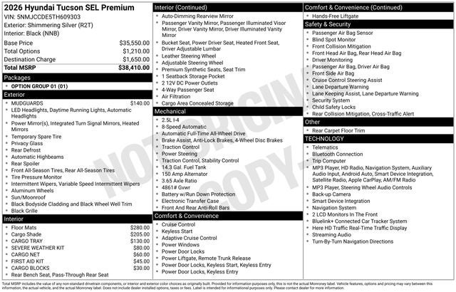 2026 Hyundai Tucson SEL Premium AWD