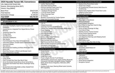 2025 Hyundai Tucson SEL Convenience AWD