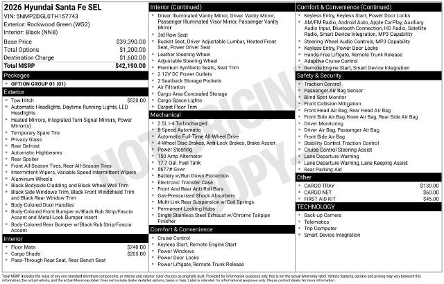 2026 Hyundai Santa Fe SEL AWD