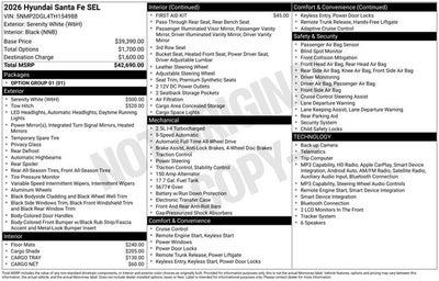 2026 Hyundai Santa Fe SEL