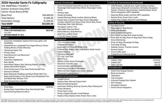 2026 Hyundai Santa Fe Calligraphy AWD
