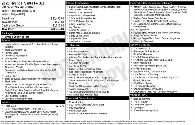 2023 Hyundai Santa Fe SEL FWD