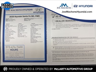 2020 Hyundai Santa Fe SEL FWD