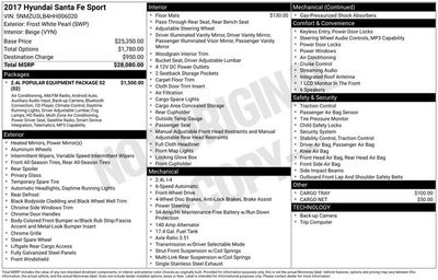 2017 Hyundai Santa Fe Sport 2.4 Base