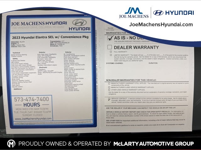 2023 Hyundai Elantra SEL w/ Convenience Pkg