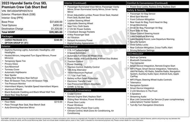 2023 Hyundai Santa Cruz SEL Premium