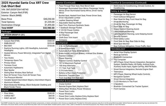 2025 Hyundai Santa Cruz XRT