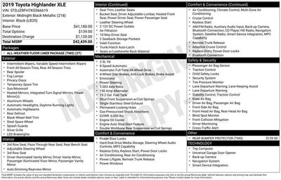 2019 Toyota Highlander XLE AWD