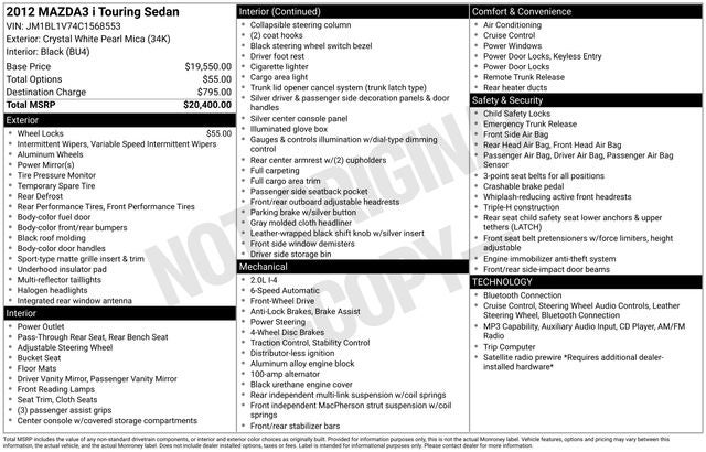 2012 Mazda Mazda3 i Touring