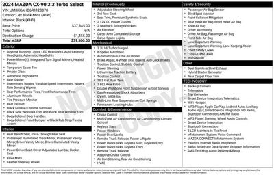 2024 Mazda Mazda CX-90 3.3 Turbo Select