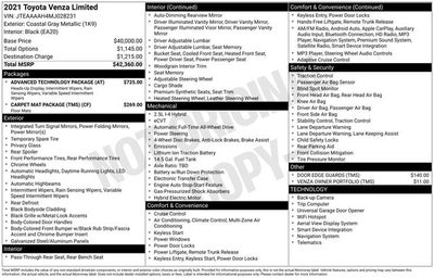 2021 Toyota Venza Limited AWD