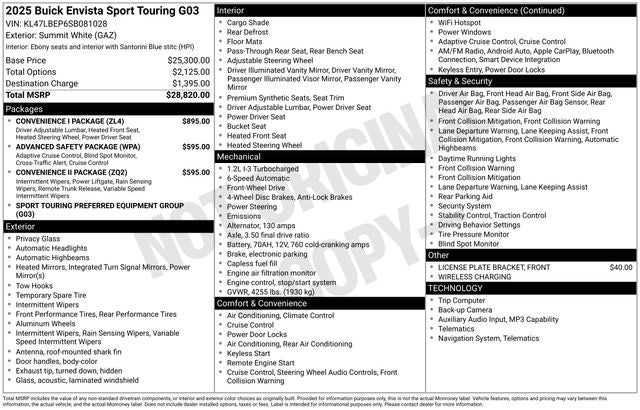 2025 Buick Envista Sport Touring FWD