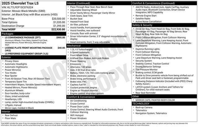 2025 Chevrolet Trax LS
