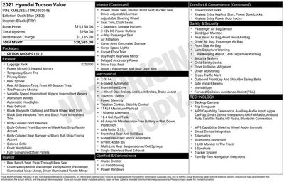 2021 Hyundai Tucson Value