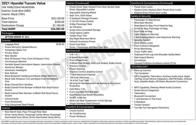 2021 Hyundai Tucson Value