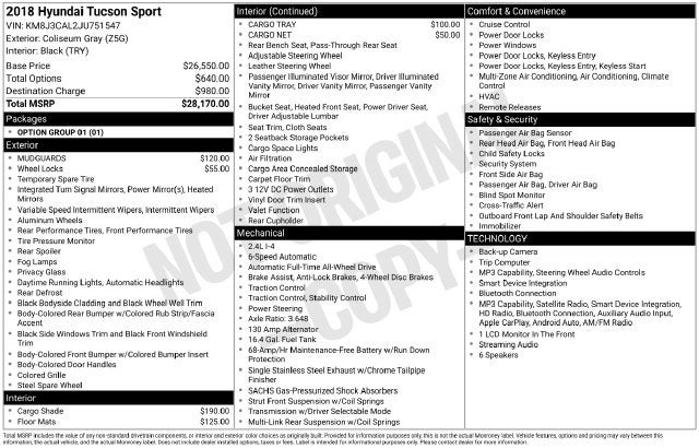 2018 Hyundai Tucson Sport AWD