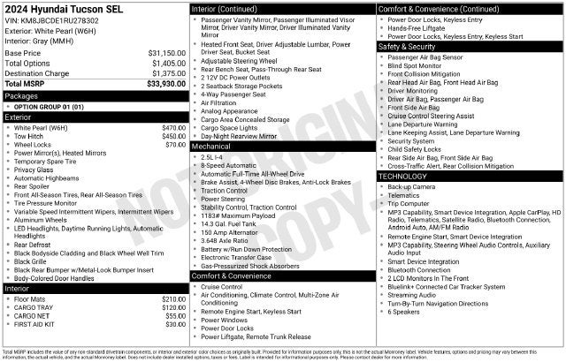 2024 Hyundai Tucson SEL AWD