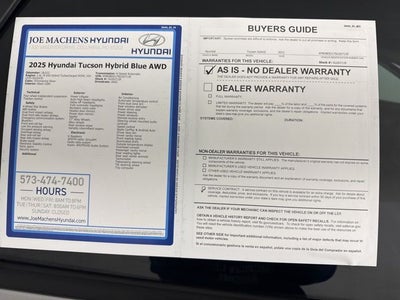 2025 Hyundai Tucson Hybrid Blue AWD