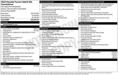 2023 Hyundai Tucson Hybrid SEL Convenience
