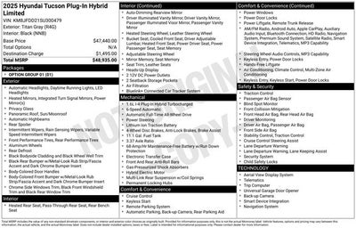 2025 Hyundai Tucson Plug-In Hybrid Limited AWD