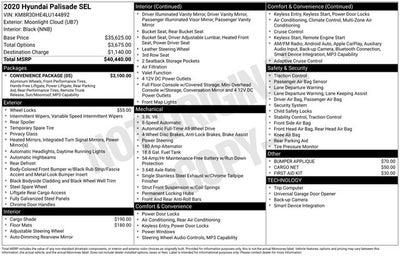2020 Hyundai Palisade SEL AWD