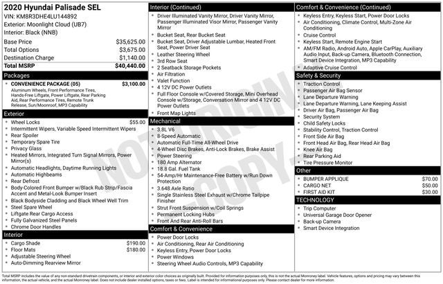 2020 Hyundai Palisade SEL AWD