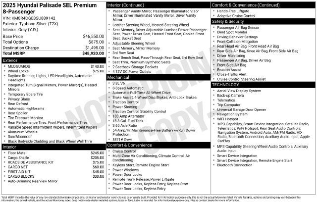 2025 Hyundai Palisade SEL Premium 8 Passenger