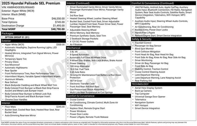 2025 Hyundai Palisade SEL Premium 7 Passenger