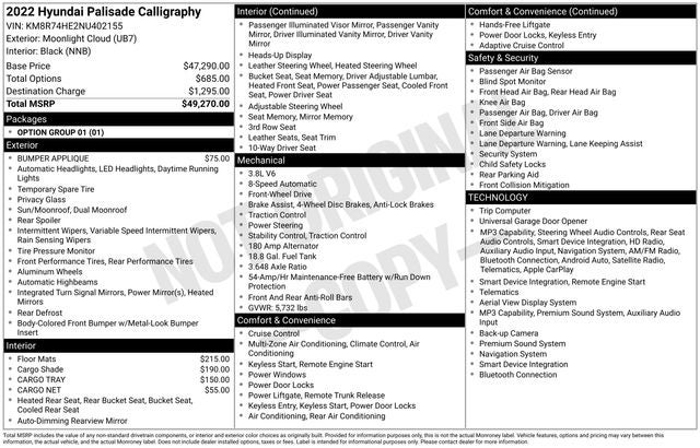 2022 Hyundai Palisade Calligraphy AWD