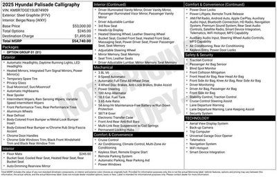 2025 Hyundai Palisade Calligraphy AWD