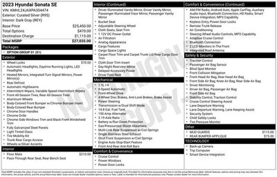 2023 Hyundai Sonata SE