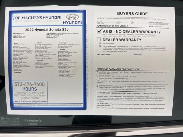 2022 Hyundai Sonata SEL