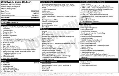 2025 Hyundai Elantra SEL Sport