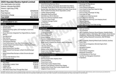 2025 Hyundai Elantra Hybrid Limited