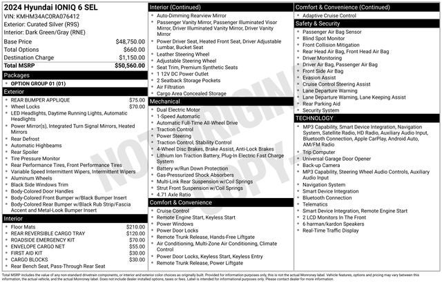 2024 Hyundai IONIQ 6 SEL