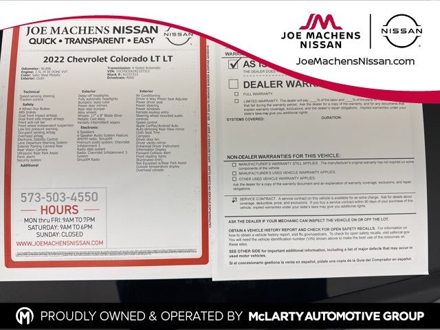 2022 Chevrolet Colorado LT LT