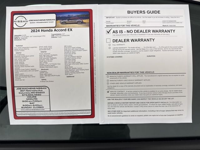2024 Honda Accord EX