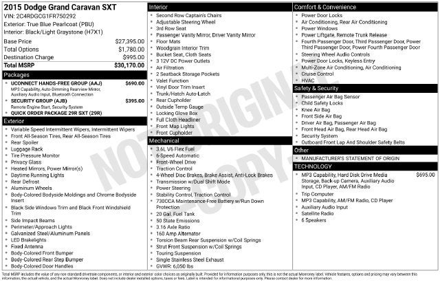 2015 Dodge Grand Caravan SXT
