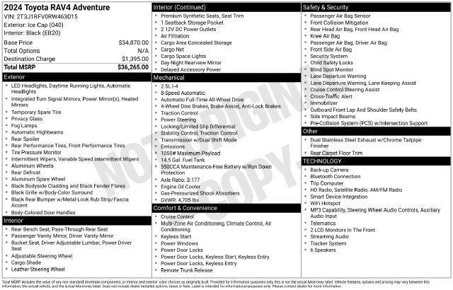 2024 Toyota RAV4 Adventure