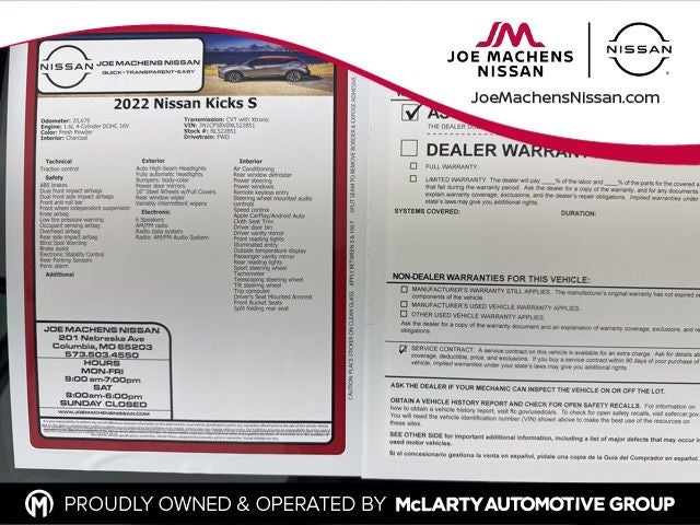 2022 Nissan Kicks S