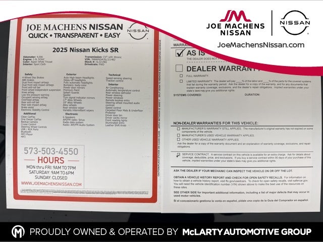 2025 Nissan Kicks SR