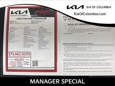 2026 Chevrolet Traverse RS