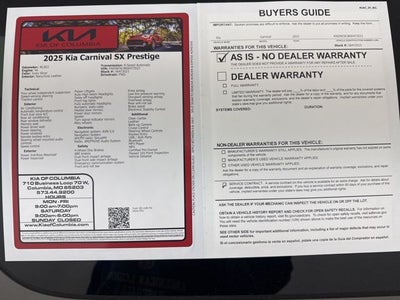 2025 Kia Carnival SX Prestige