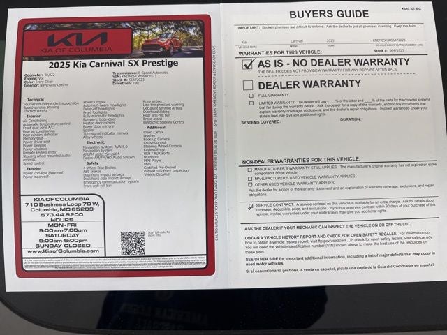 2025 Kia Carnival SX Prestige