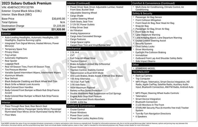 2023 Subaru Outback Premium