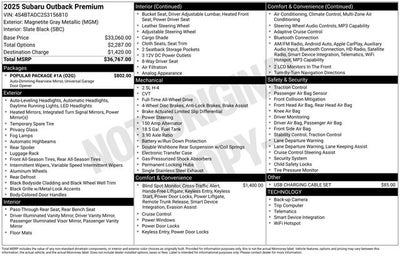 2025 Subaru Outback Premium