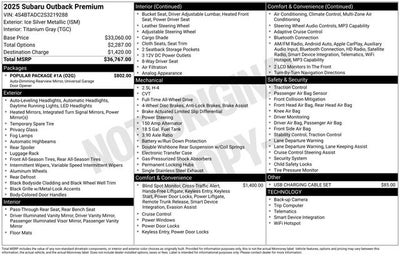2025 Subaru Outback Premium