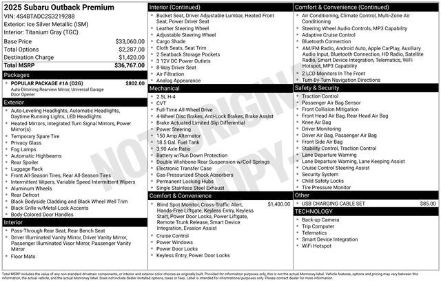 2025 Subaru Outback Premium