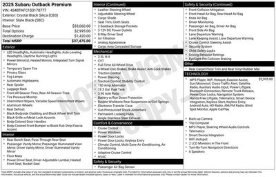 2025 Subaru Outback Premium
