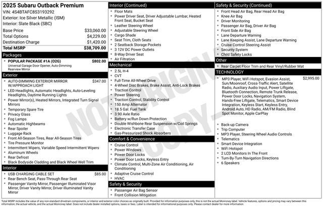 2025 Subaru Outback Premium